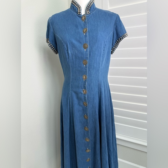 DOUBLE D RANCH VTG Denim Maci Button-Down Dress size S - Picture 2 of 16